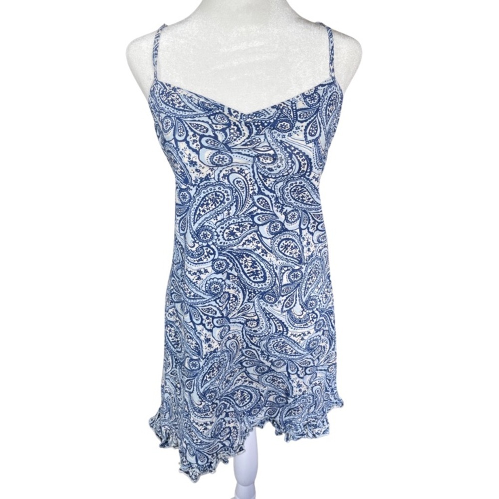 PINK patterned dress in blue